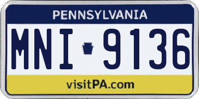 PA license plate MNI9136