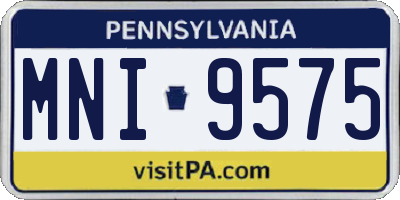 PA license plate MNI9575