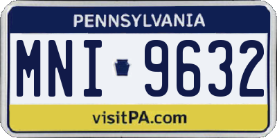 PA license plate MNI9632