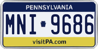 PA license plate MNI9686