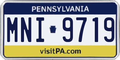 PA license plate MNI9719