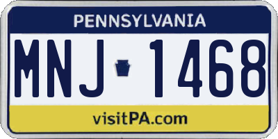 PA license plate MNJ1468