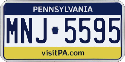PA license plate MNJ5595