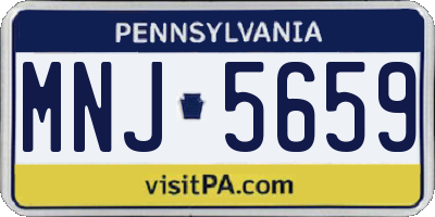 PA license plate MNJ5659