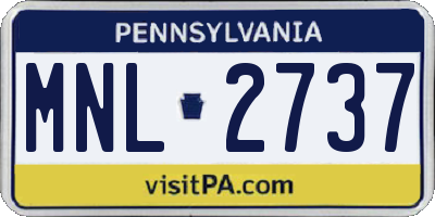 PA license plate MNL2737