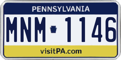 PA license plate MNM1146