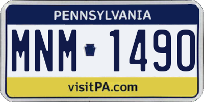 PA license plate MNM1490