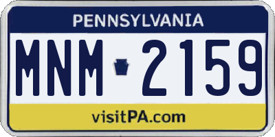 PA license plate MNM2159