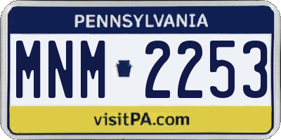 PA license plate MNM2253
