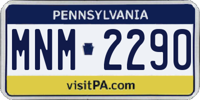 PA license plate MNM2290