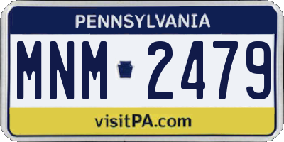 PA license plate MNM2479