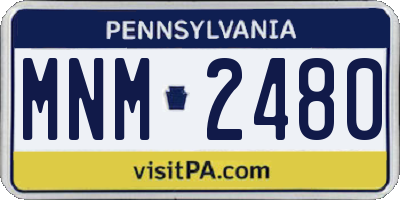 PA license plate MNM2480