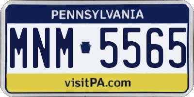 PA license plate MNM5565