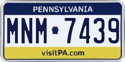 PA license plate MNM7439
