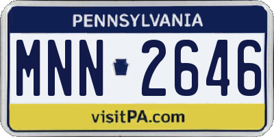 PA license plate MNN2646