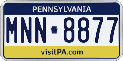 PA license plate MNN8877