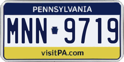 PA license plate MNN9719
