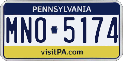 PA license plate MNO5174