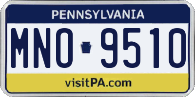PA license plate MNO9510