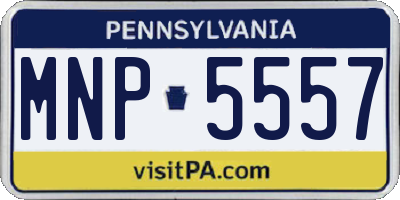 PA license plate MNP5557