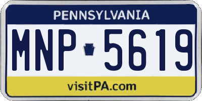 PA license plate MNP5619