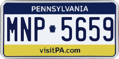 PA license plate MNP5659