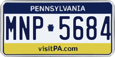 PA license plate MNP5684
