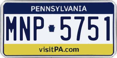 PA license plate MNP5751