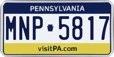 PA license plate MNP5817