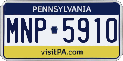 PA license plate MNP5910