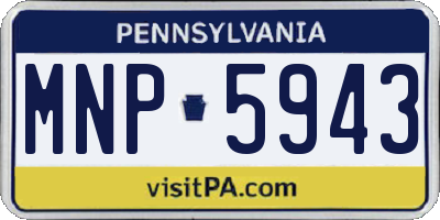 PA license plate MNP5943