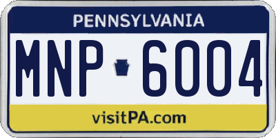 PA license plate MNP6004