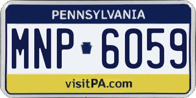 PA license plate MNP6059