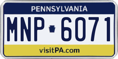 PA license plate MNP6071