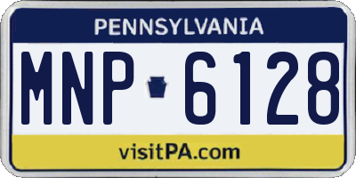 PA license plate MNP6128