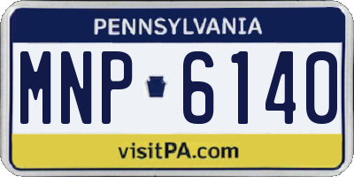 PA license plate MNP6140
