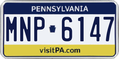PA license plate MNP6147