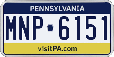 PA license plate MNP6151