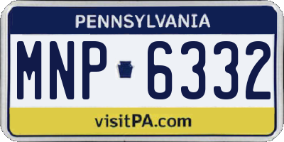 PA license plate MNP6332