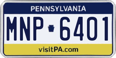 PA license plate MNP6401