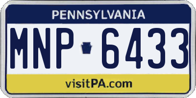 PA license plate MNP6433
