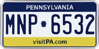 PA license plate MNP6532