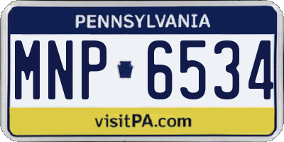 PA license plate MNP6534