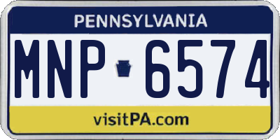 PA license plate MNP6574
