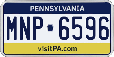 PA license plate MNP6596