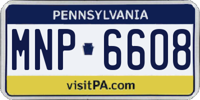 PA license plate MNP6608