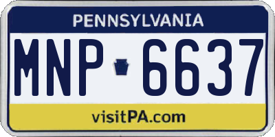 PA license plate MNP6637