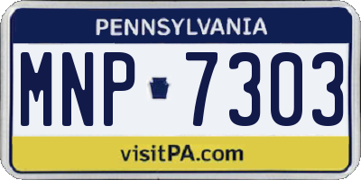 PA license plate MNP7303