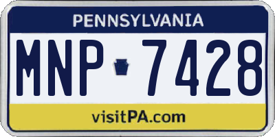 PA license plate MNP7428