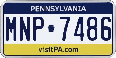 PA license plate MNP7486